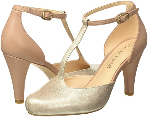 Clarks Dalia Tulip, Zapatos de Tacón para Mujer, Beige (Nude Combi), 36 EU