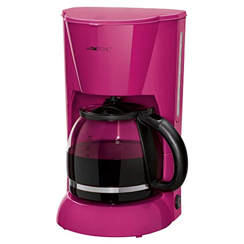 Clatronic KA 3473 Cafetera eléctrica de goteo automática, máquina café de filtro capacidad 12 a 14 tazas, 1,5 litros, función de mantenedora calor, 900 W, Cups, Plástico, Morado