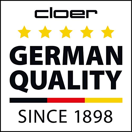 cloer 3569 Tostadora para 2 rebanadas XXL, función de comprobación, carcasa de acero inoxidable, 1000 W, color negro, 850 W, plástico