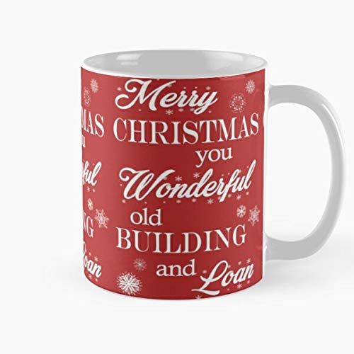 ClownZii Its Snowflake Wonderful Merry A Bailey Building George James Stewart Christmas Jimmy Life Loan and Taza de café con Leche 11 oz