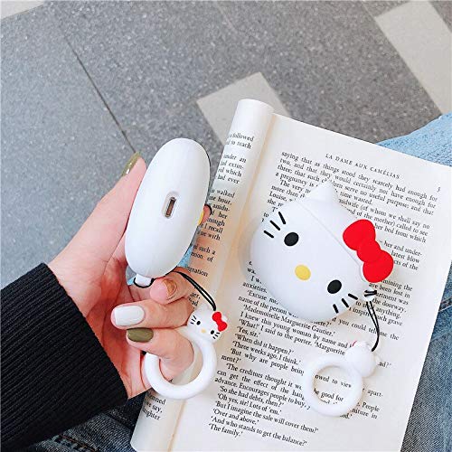 Cocomii Disney Armor AirPods Funda Nuevo [Lindo Personaje De Disney] Divertidos Dibujos Animados En 3D De Kawaii con Llavero Anillo [Moda] Adorable Ligero Case Carcasa for AirPods (AD.Hello Kitty)