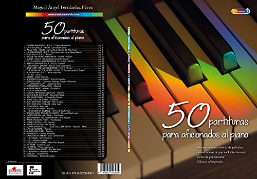 Colección Completa "50 Partituras Para Aficionados Al Piano"