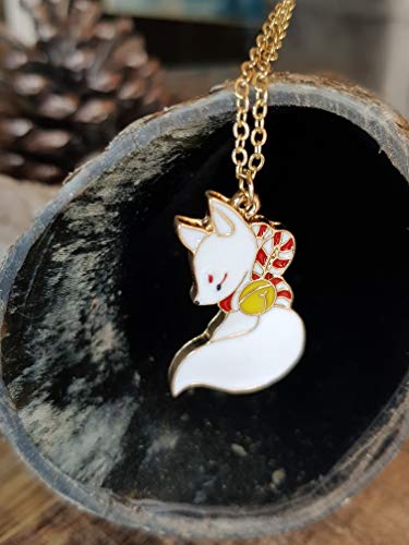 Collar con zorro japonés Kitsune sagrado – Joya delicada regalo original para fan de Japón Manga Anime JPOP KPOP Cosplay