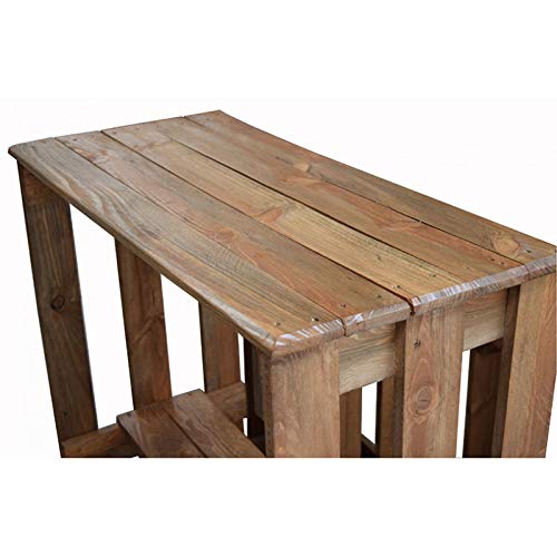 Conjunto de Mesa y Taburetes hecho a mano con madera de Palets para Bares & Terrazas & Patio & Exterior & Interior