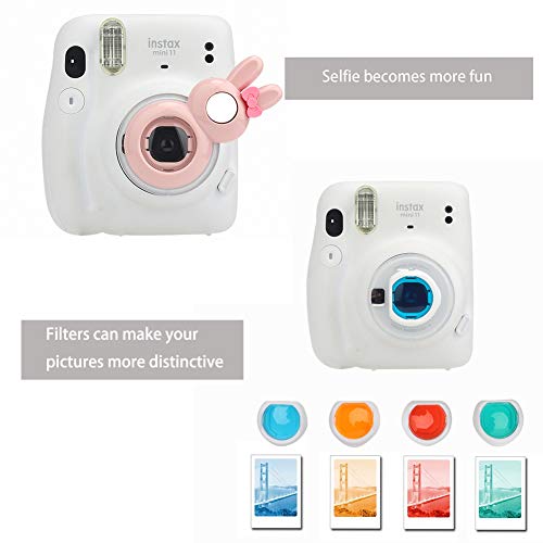 Cpano Mini 11 Paquetes de Accesorios de cámara para FujiFilm Instax Mini 11 con Estuche de cámara/álbum de Libro/Selfie len/Marcos para Colgar en la Pared/Pegatinas/lápiz(13 en 1 (Arco Iris)