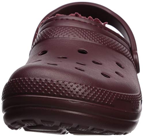 Crocs Classic Lined Clog, Zuecos Unisex Adulto, Rojo (Burgundy/Burgundy 60u), 43/44 EU