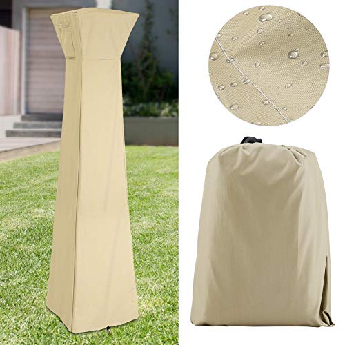 Cubierta Impermeable Para Calentador Patio, Cubierta Impermeable Para Calentador Patio Tela Oxford Cubierta Duradera Para Muebles Patio (Beige)