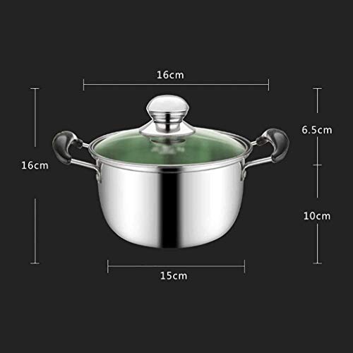 CVMFE Utensilios de Cocina de Acero Inoxidable Olla Doble Fondo Sopa de Olla de cocción no magnético Multi Propósito Utensilios de Cocina Antiadherente Pan Uso General