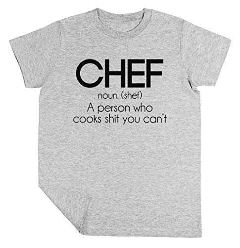 Definición De Una Cocinero Gracioso Niño Niña Unisexo Gris Camiseta Manga Corta Kids Grey T-Shirt