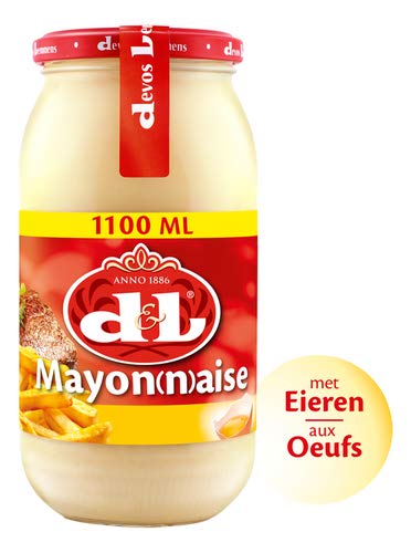 Devos & Lemmens - Mayonesa - Botella de 1000ml (1kg) x 1 - Perfecto para ensaladas, pescados fríos y platos de carne y por supuesto papas fritas - Recipiente reciclable