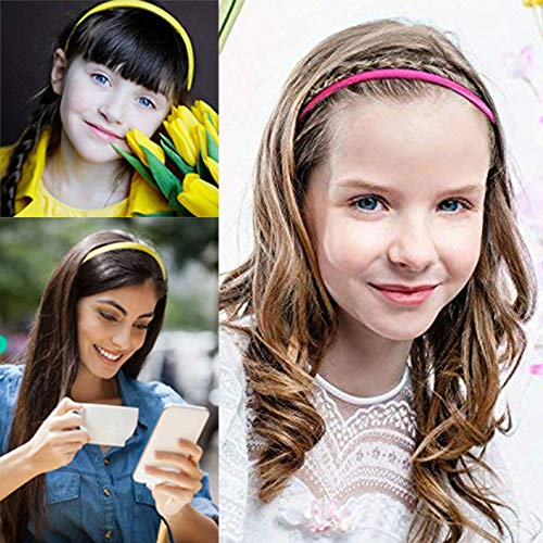 Diadema Mujer Diadema Niñas Diademas de Pelo 20 Piezas Banda Pelo de Satén Accesorios de Peinado de Niñas Hair Scrunchies Diademas Accesorios para el cabello