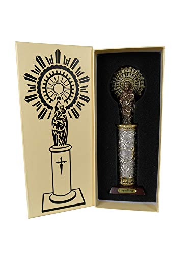 DONREGALOWEB Figura Resina Virgen del Pilar de 20 cm con Caja de Regalo