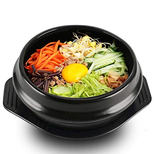 EgBert Coreano Dolsot Bowl Gran Tamaño Barro Olla De Piedra Bibimbap Cocina + Trivet Set Rice Bowl - 16