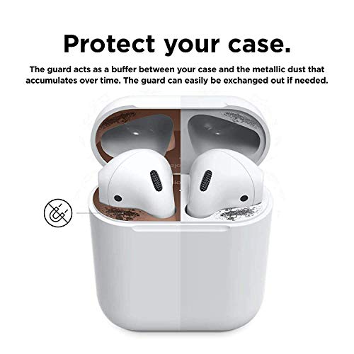 elago Dust Guard el Polvo Guardia Compatible con Apple AirPods [Chapado en Oro 18K] [Proteger del Hierro y Las virutas de Metal] - Oro Rosa (2 Sets)