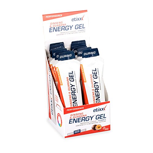 Etixx Ginseng & Guarana Energy Gel Maracuja - Paquete de 12 x 50 gr - Total: 600 gr