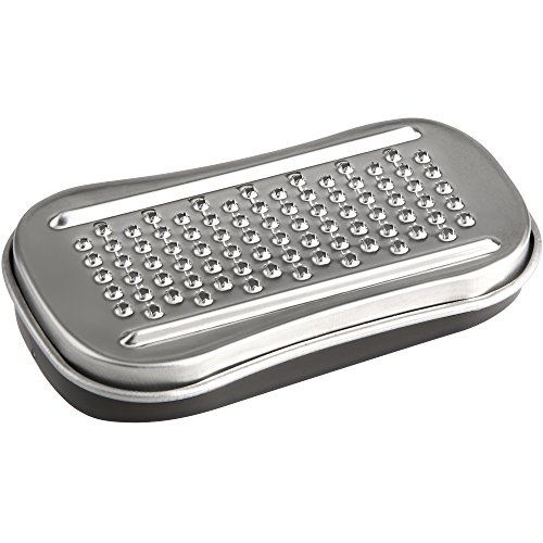 Fackelmann Mini Contenedor, rallador de Frutos Secos, Acero, Gris e Inoxidable, 9,2x5,5x2cm