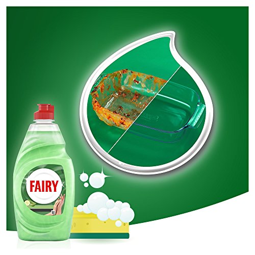 Fairy Limpieza y Cuidado Aloe Vera y Pepino Lavavajillas Líquido 500 ml con Protección de la Dermis Beneficia la Piel y Combate la Grasa