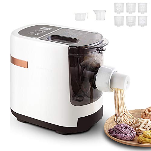 fang zhou Smart Dough Machine Máquina compacta para Hacer Pasta y Fideos con 6 Platos de Pasta Intercambiables, operación Totalmente automática, Amasado rápido, para Espaguetis y Fettuccine