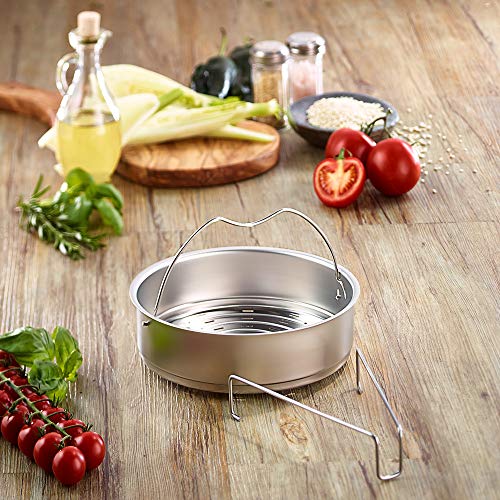 Fissler / Cestillo perforado con trípode para olla a presión, con un diámetro de 22 cm