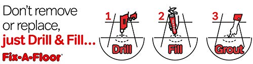 Fix-a-floor adhesivo para suelos problematicos para reparar y rellenar huecos de suelos de baldosa