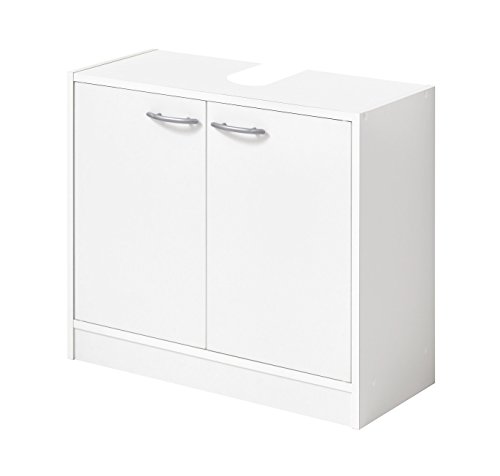 FMD Möbel Bristol A6 - Mueble bajo Lavabo, 63,7 x 28,1 x 55 cm, Blanco, aglomerado