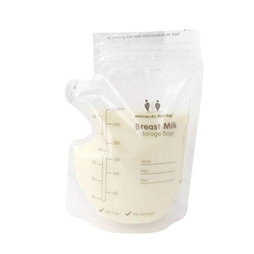 Forbestest 30pcs / 60pcs / 120pcs Seno de Almacenamiento de Leche Bolsa de congelación del líquido contenedor de Alimentos de la Bolsa de 250 ml Transparente