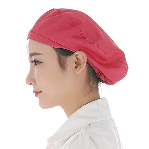 Freahap Gorro de Trabajo para Mujer Ajustable, Sombrero de Trabajo para Cociona Gorro de Chef Cocinero Gorra para Trabajo Uniforme para Restaurante Fábrica Taller