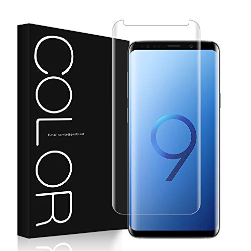 G-Color Galaxy S9 Plus Protector Pantalla, [Alta Viscosidad], Cristal Vidrio Templado de 3D [Cobertura [Anti-Choque][Alta Sensibilidad] Protector de Pantalla para Samsung Galaxy S9+/S9 Plus