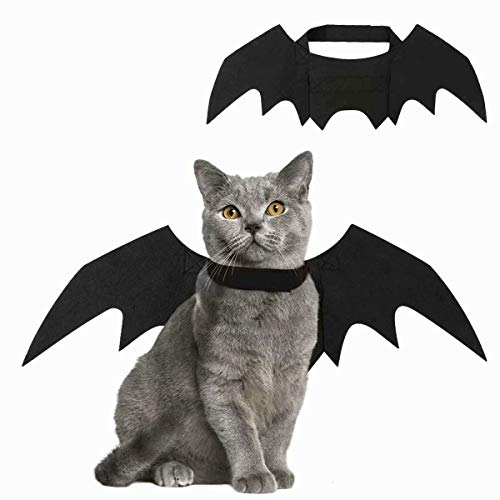 Gaocheng Mascota Perro Gato Traje de alas de Disfraz Vampiro de Halloween Cosplay Prop Disfraz de murciélago Accesorios de Halloween ala de murciélago Without Bell