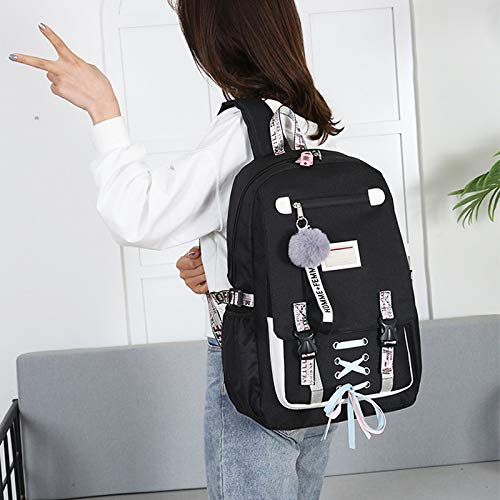 Glomixs School Backpack,Large School Bag with USB Port Anti Theft Backpack Knapsack for School Travel,Fashion Backpacks,Travel Daypack, Casual Daypacks, School Bag,Size: 47CM*30CM*14CM