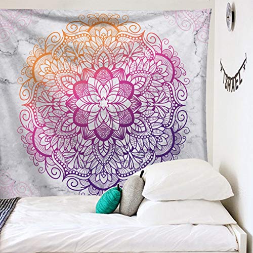 Gorgeous Store Elefante en Mandala Hippie de Bohemia intrincado Gitana India Pensamiento mágico Colgantes tapicería de la Pared, Boho Turbante Mantel 008 (Color : Style1, Size : 150 * 130cm)