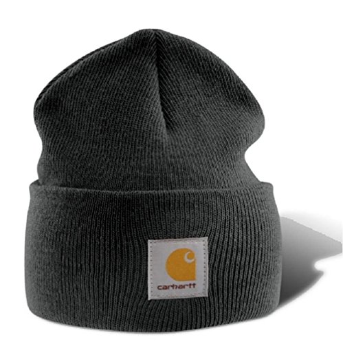 Gorro de invierno Carhartt para él y para ella, OFA, 100% acrílico, elástico (Gris Oscuro)