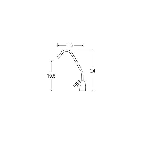 Grifo Cromado especial para equipos de osmosis inversa. Bbagua.