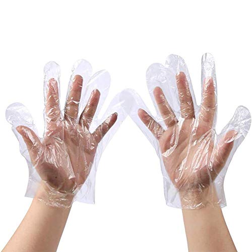 Guantes de plástico transparentes para la limpieza de la cocina, talla única, 150 Piezas