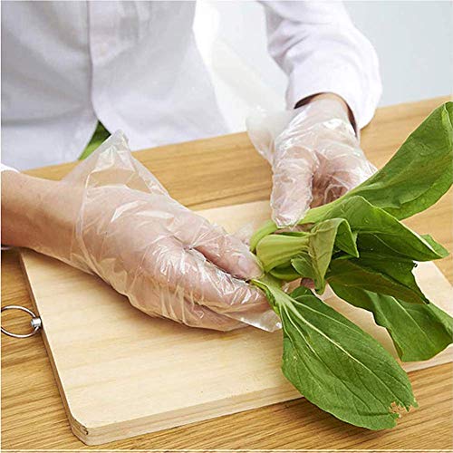 Guantes de plástico transparentes para la limpieza de la cocina, talla única, 150 Piezas