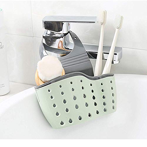 Gudotra 2pcs Organizador de Fregadero Cocina Estante de Almacenamiento para Organizador de Escurreplatos Cocina Baño Porta Esponja Cesta Escurre para Verde Blanco