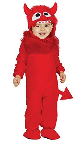 Guirca-85830 Disfraz little devil baby, Color rojo, Talla 12-24 meses (85830.0)