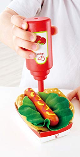 Hape- Set de fast food, Color carbón (E3160) , color/modelo surtido