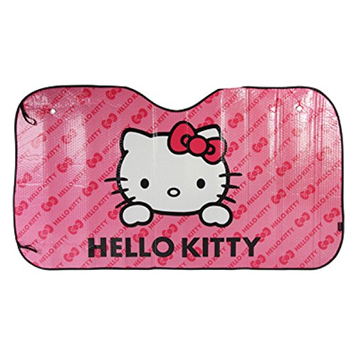 Hello Kitty KIT3015 Parasol de Aluminio Rosa ventosas 130 x 70 cm y Universal