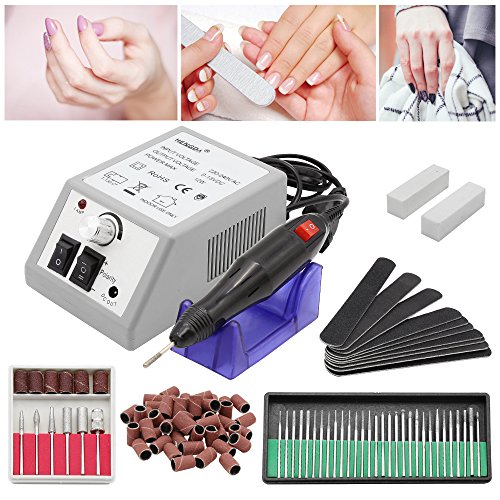 Hengda HENDA Torno manicura Torno para uñas Fresa manicura Minimotor con Estuche para Podologia 20000 RPM Ideal para salón de Belleza