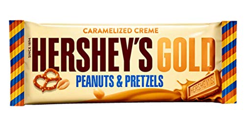 Hershey's Gold Caramelised Creme Cacahuetes y Pretzels Bar (Pack of 4)