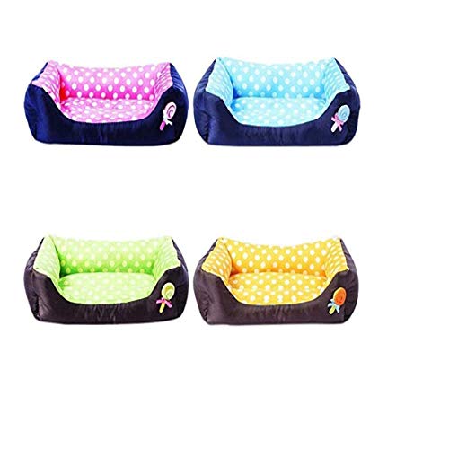 Hey shop - Cama nido de algodón cálido para mascotas con forma de caseta cuadrada para gatos, suministros para mascotas