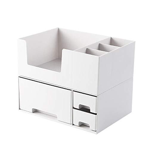 HJHNZDZH Escritorio Cajón De Tipo Caja de Almacenamiento de Cosméticos, Organizador de Joyería Multifunción para Maquillaje, Cosméticos Joyería Organizador (Color : White)