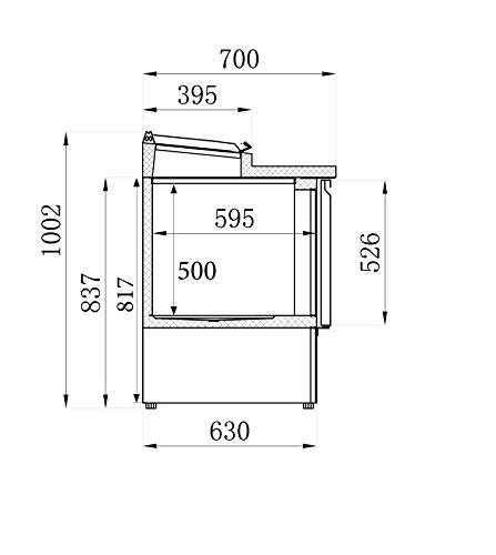 Hoco Horeca 7950.0100 - Frigorífico (392 L, Acero inoxidable)