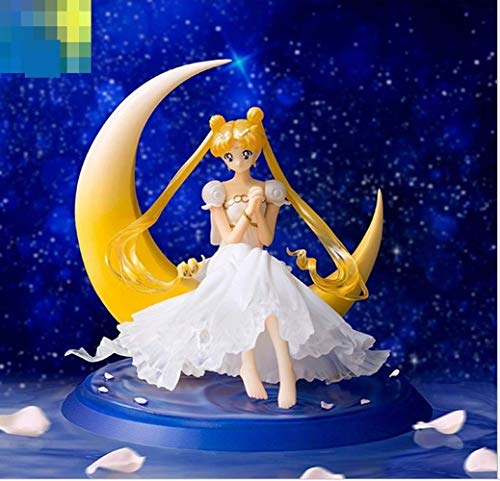 Home Decoration Escena de la Luna de Hielo de Agua Bella Muchacha de la Mano en Caja Estatua Dibujado, Modelo de Personaje Estatua colección de Recuerdos