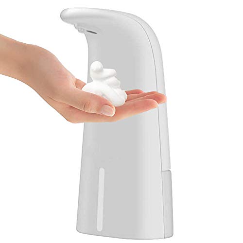 HOTSO Dispensador de jabón automático, espuma sin contacto montado en la pared, con sensor de movimiento, loción líquida automática, dispensador de jabón para cocina, baño, hotel, oficina, restaurante