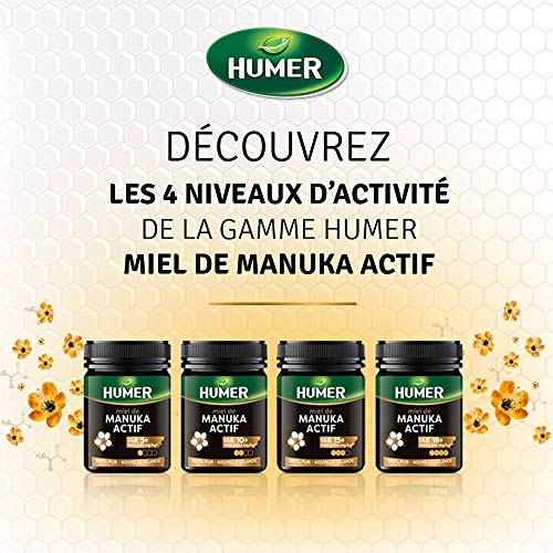 Humer IAA® 15+ – Miel de Manuka Activo – Tercer nivel de actividad – Mínimo 514 mg/kg de metilglicoxal – 250 g