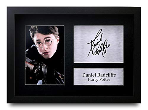 HWC Trading Daniel Radcliffe A4 Enmarcado Regalo De Visualización De Fotos De Impresión De Imagen Impresa Autógrafo Firmado por Harry Potter Los Aficionados Al Cine