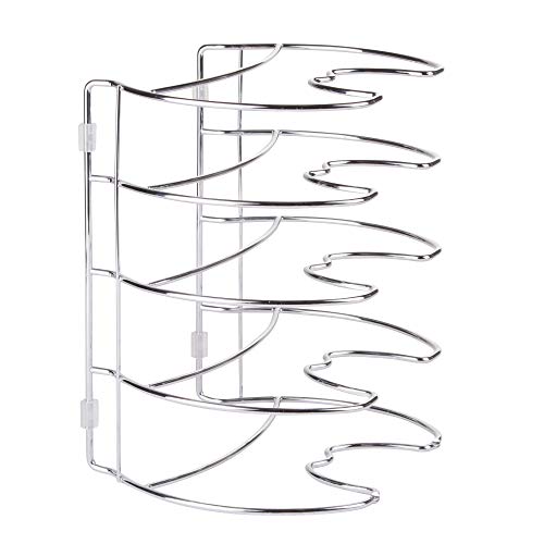 iDesign Classico Organizador Sartenes y Tapas, Metal, Plata, 27.94x23.14x19.81 cm