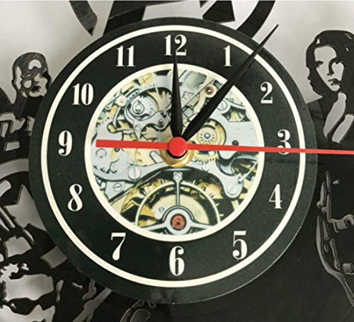 Ioxlks Vinyl Record Reloj de Pared Reloj de Pared de Disco de Vinilo Diseño Moderno Relojes de carnicería creativos Reloj de Pared Decoración para el hogar Regalo silencioso para su Novio